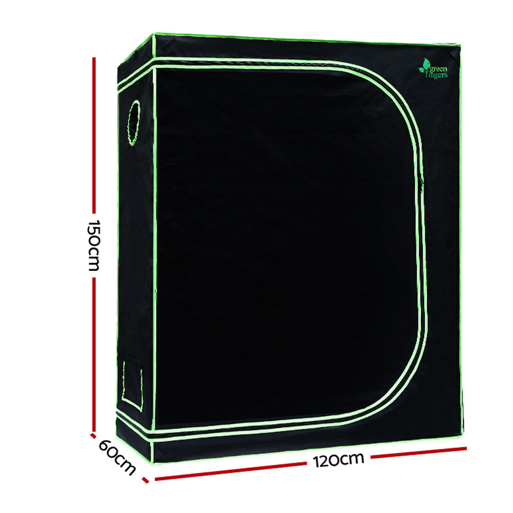 Green Fingers Grow Tent 120x60x150CM Hydroponics Kit Indoor Plant Room System