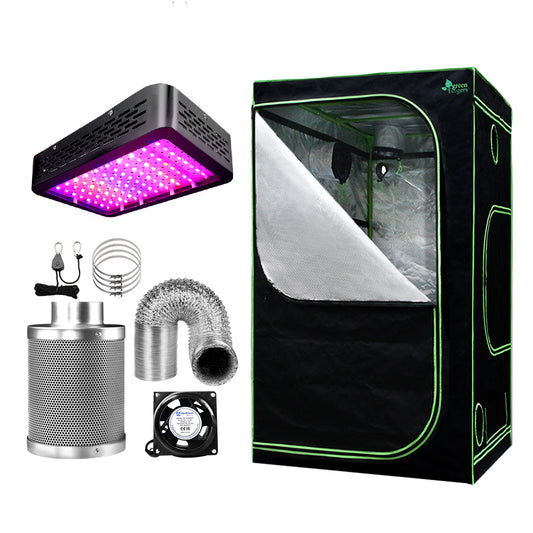 Green Fingers Grow Tent Light Kit 90x90x180CM 1000W LED 6 Vent Fan,Green Fingers Grow Tent Light Kit LED 1000W Full Spectrum 6 Vent 90x90x180CM