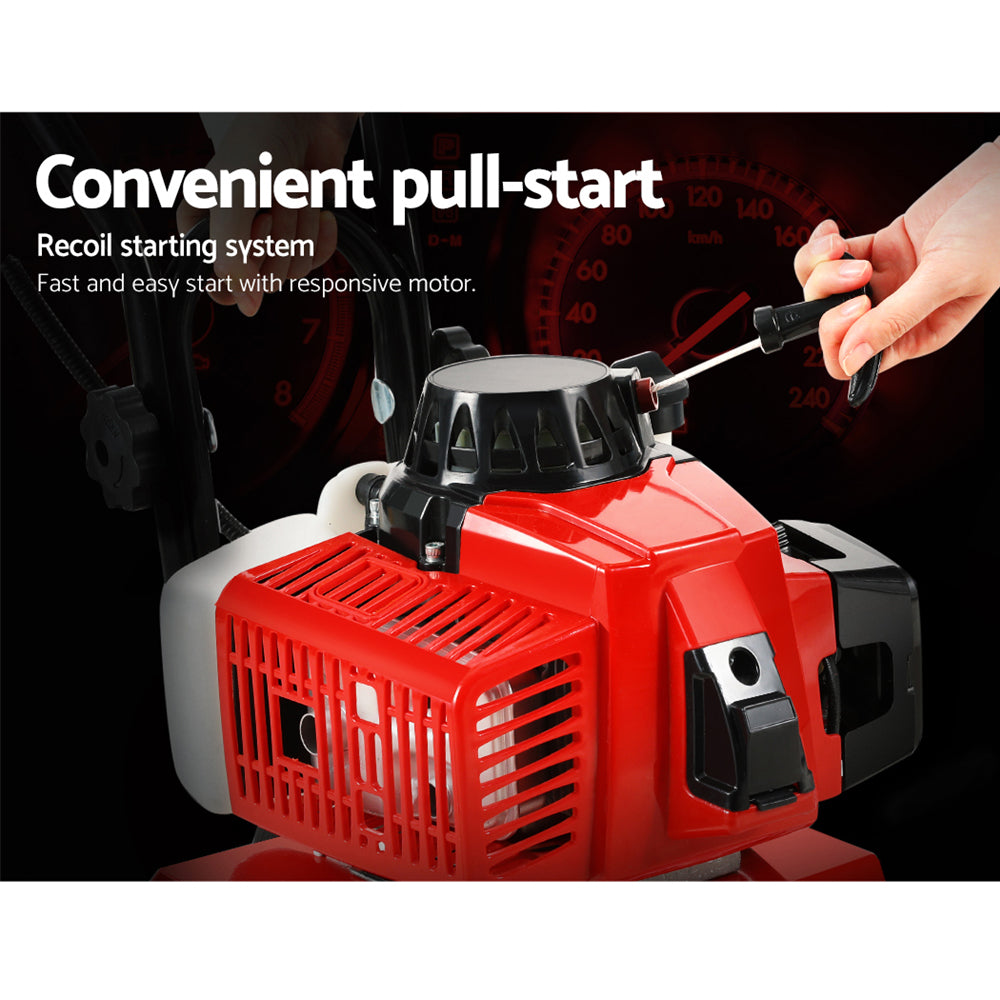 88CC Tiller Garden Cultivator Rototiller 4 Blades Soil Plower Rotary Hoe