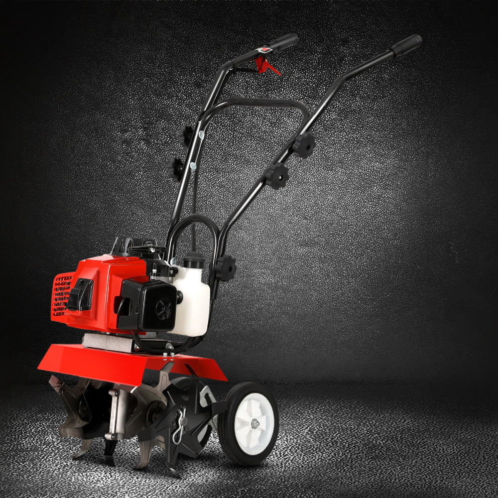 88CC Tiller Garden Cultivator Rototiller 4 Blades Soil Plower Rotary Hoe