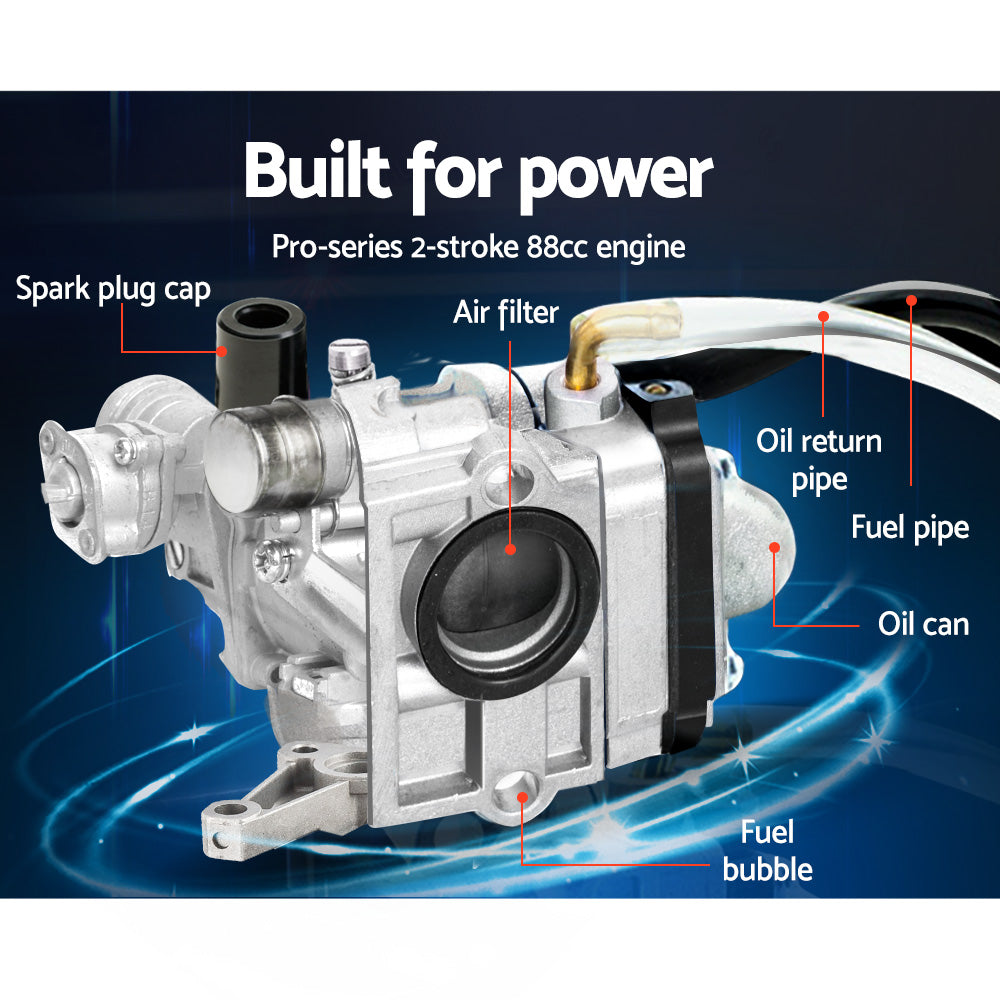 88CC Tiller Rototiller Garden Cultivator 4 Blades Soil Power Rotary Hoe