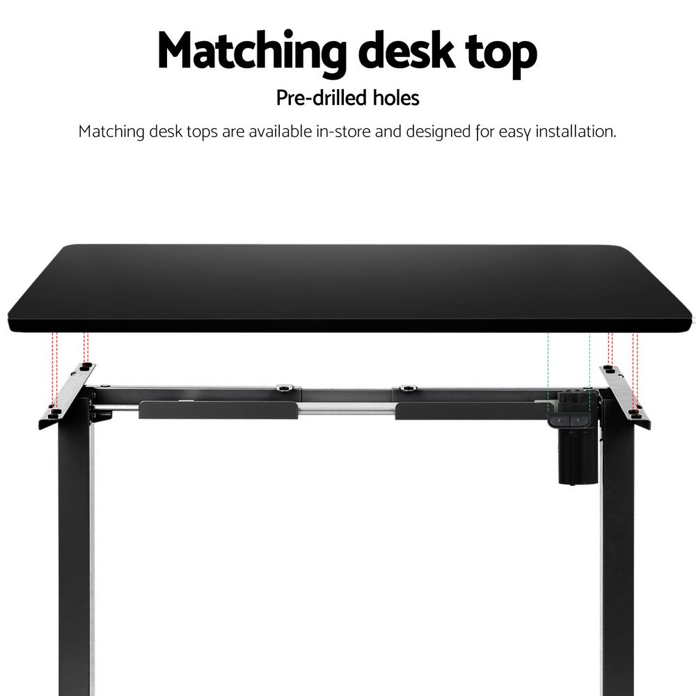 Electric Standing Desk Frame Only Height Adjustable 70KG Load Black