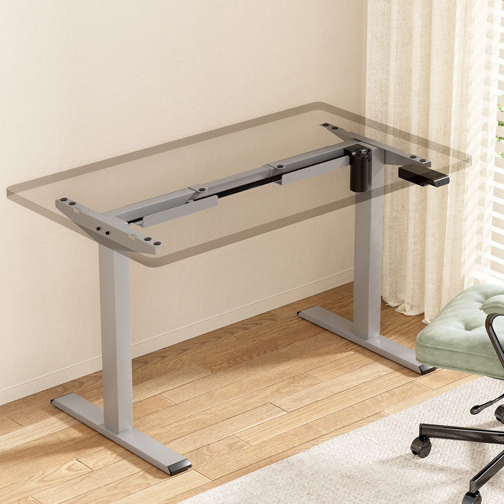 Electric Standing Desk Frame Only Height Adjustable 70KG Load Grey