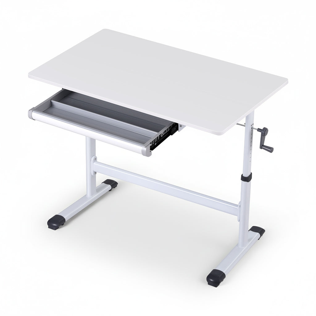 Artiss Standing Desk Height Adjustable Workstation Computer Desks Study 100CM White