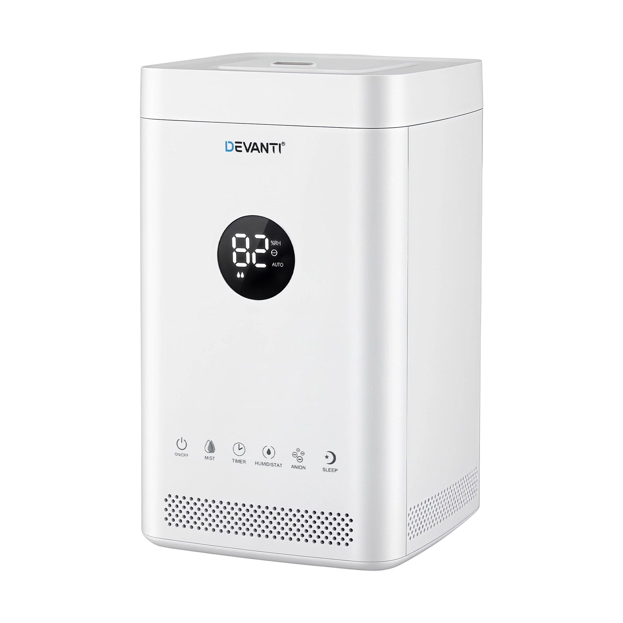 Devanti Ultrasonic Humidifier Air Purifier Top Fill Auto Humidity 3.5L White