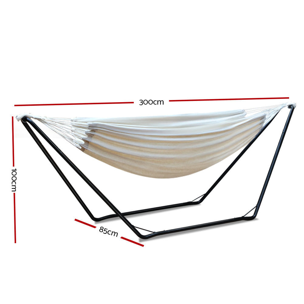 Hammock Bed with Stand Outdoor Camping Hammocks Steel Frame