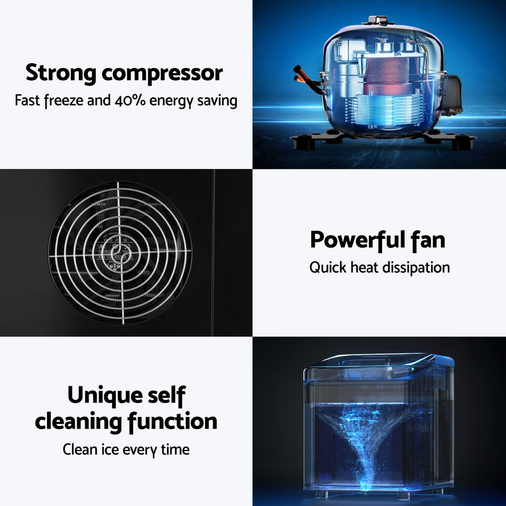 Devanti 15kg Ice Maker Machine Black