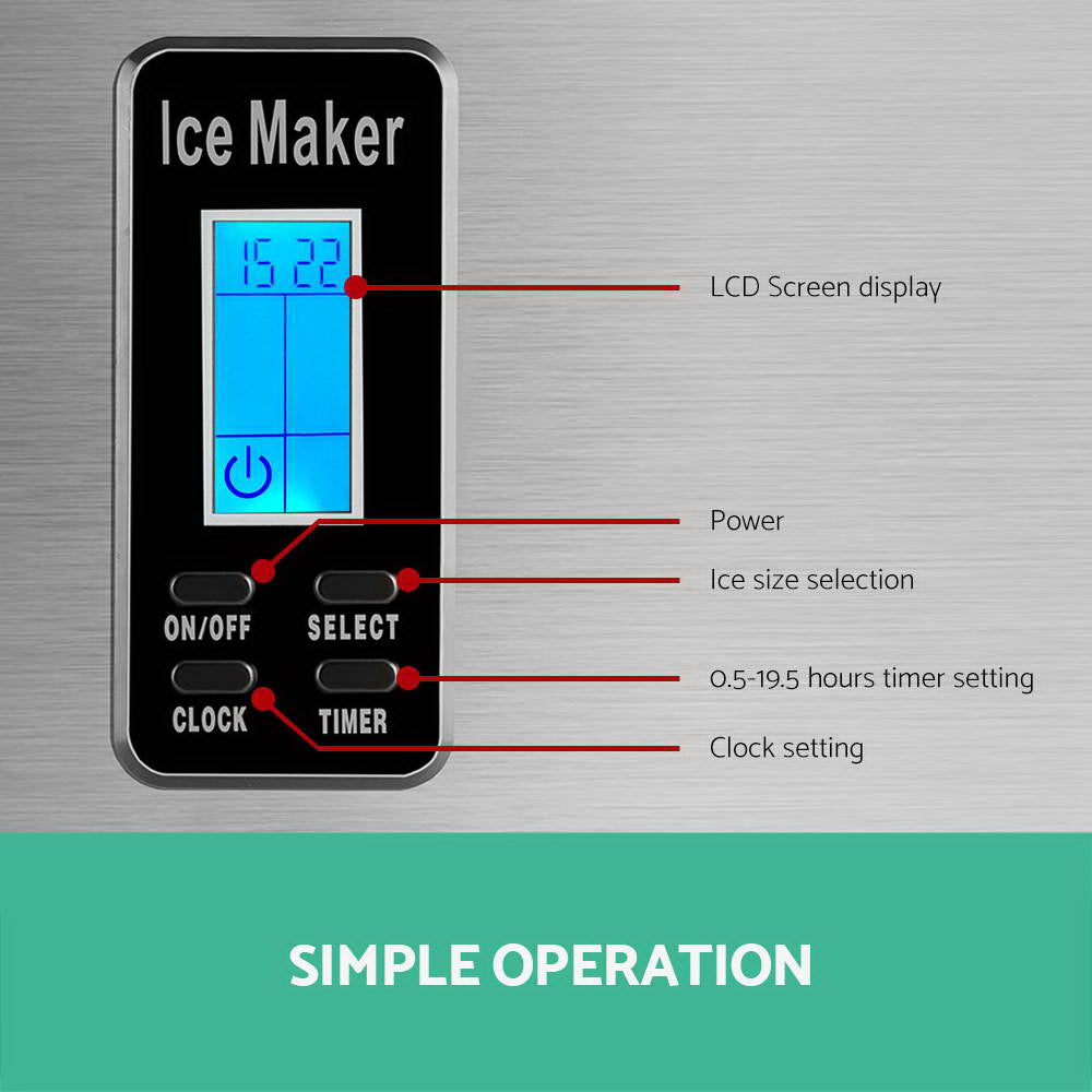 15kg Ice Maker Machine Silver