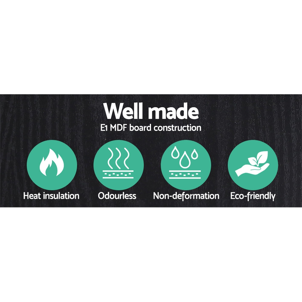 Floor Lamp 3 Tier Shelf Storage LED Light Stand Home Room Pattern Black