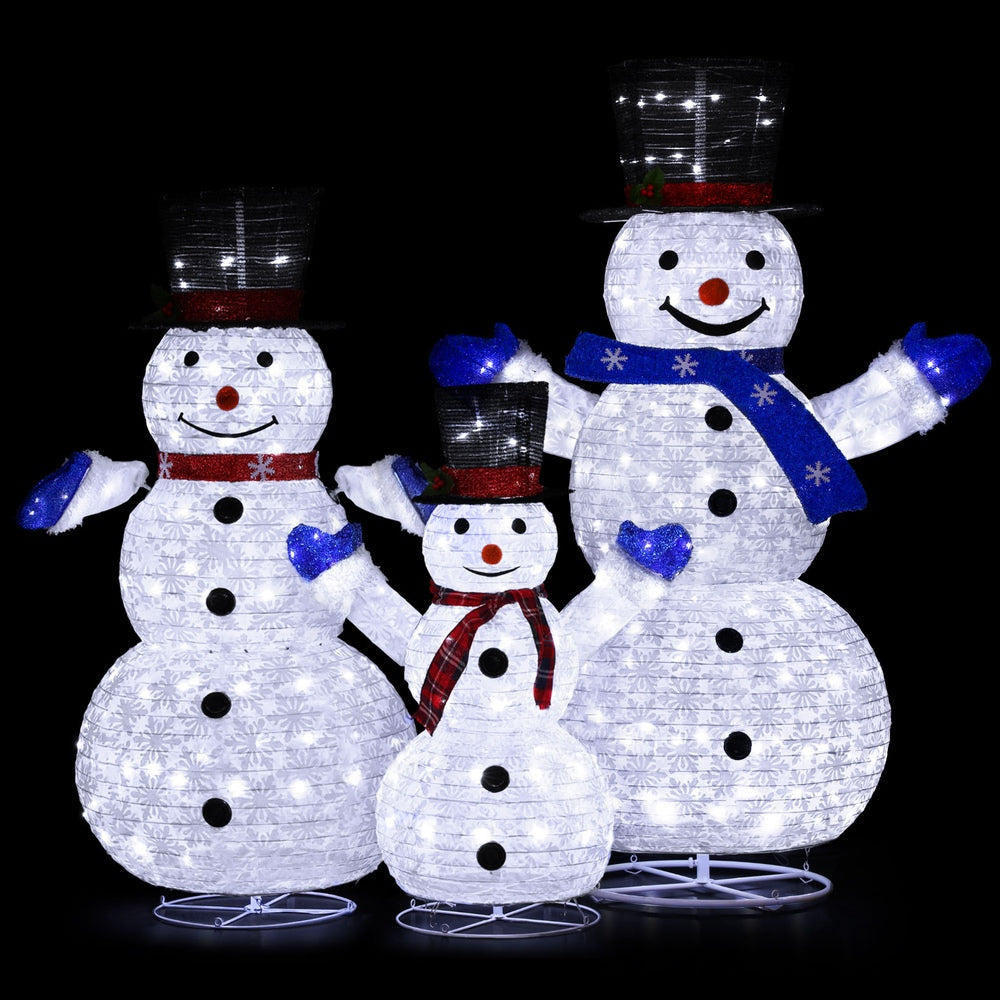 3 PCS Christmas Lights 330 LED Fairy Light Snowman Decorations