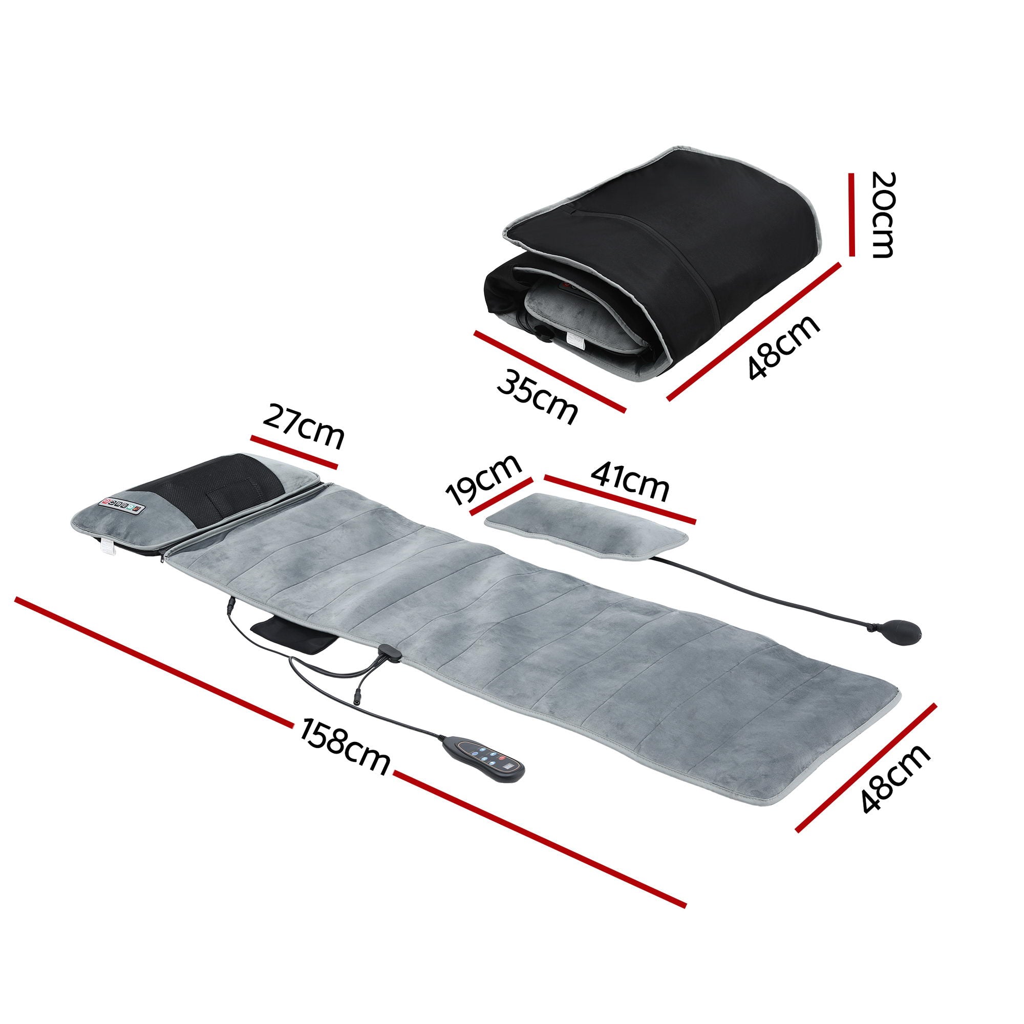 Livemor Massage Mat 10-nodes Vibration Heating Massage Cushion