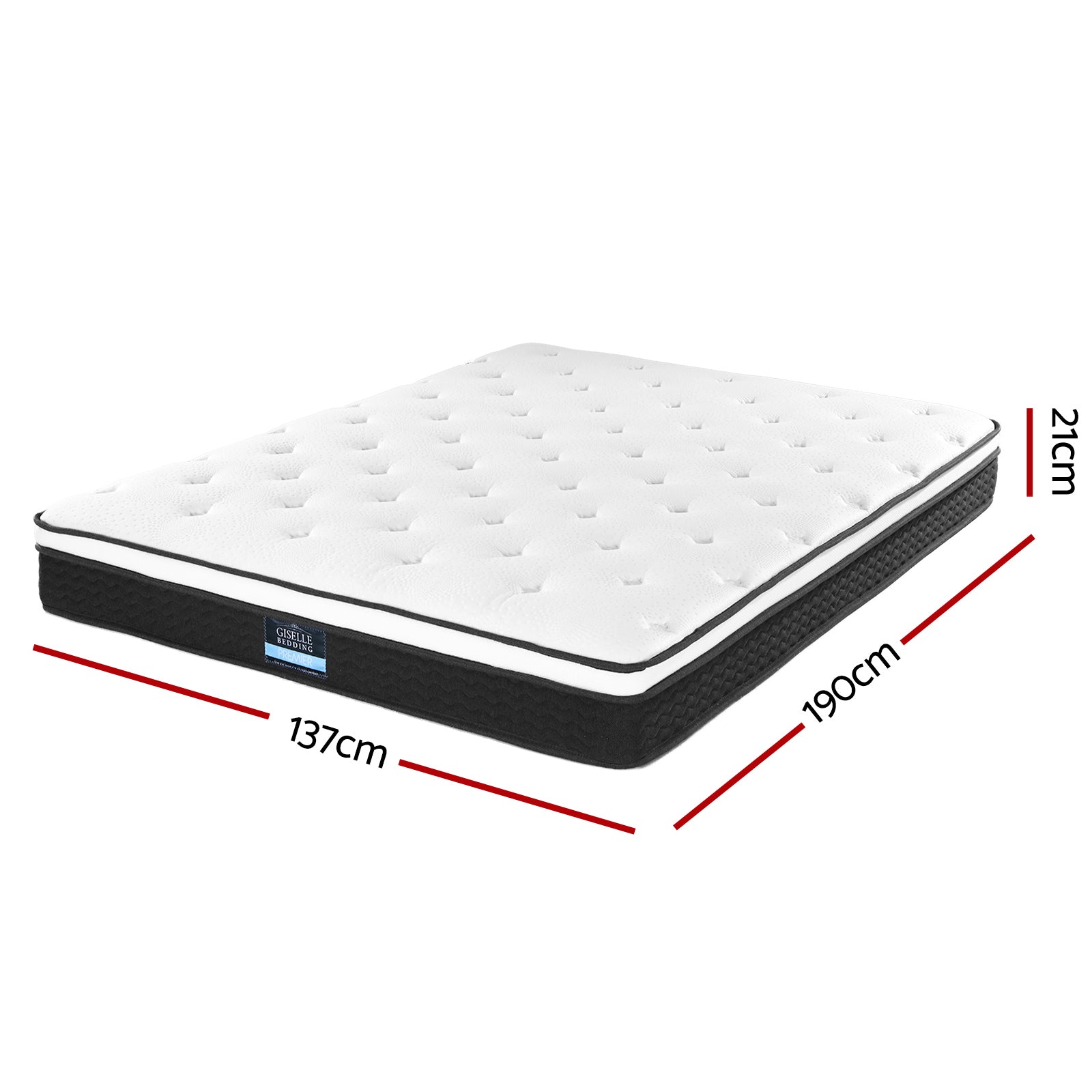 Giselle Bedding 21cm Mattress Euro Top Double