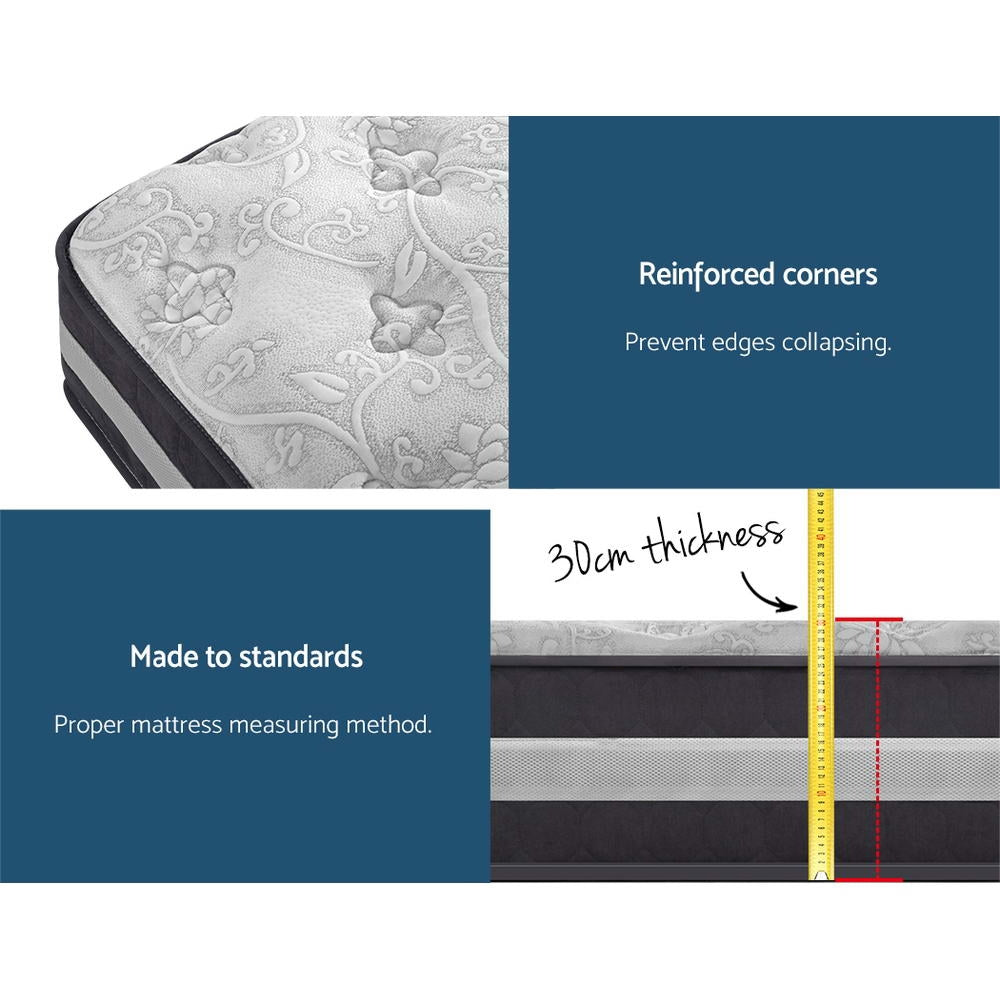 30cm Mattress Pocket Spring Queen