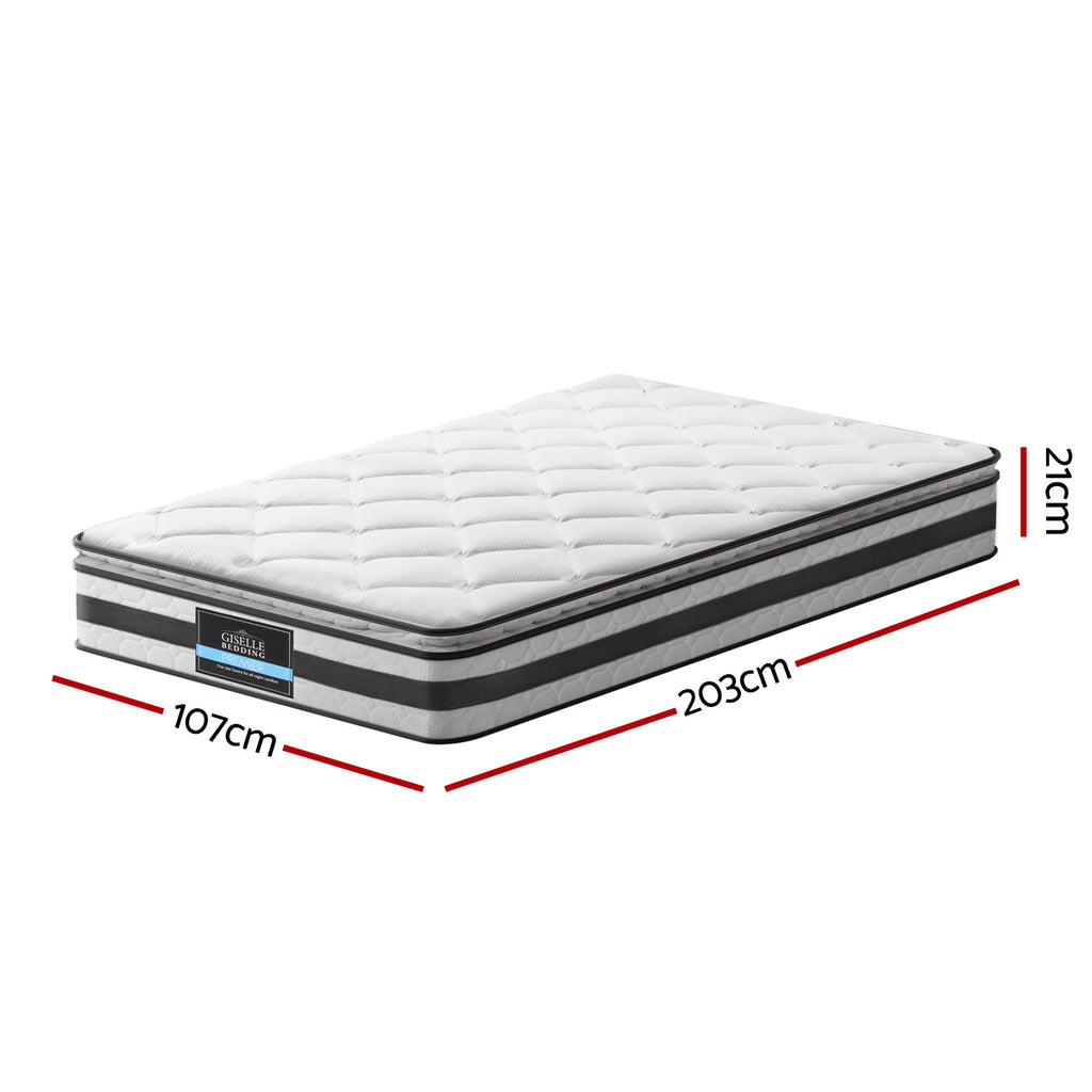 Giselle Bedding 21cm Mattress Pillow Top King Single