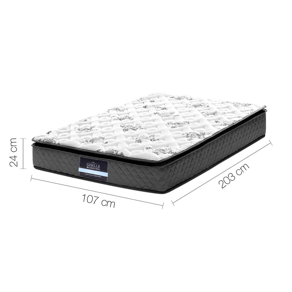 24cm Mattress Pillow Top King Single