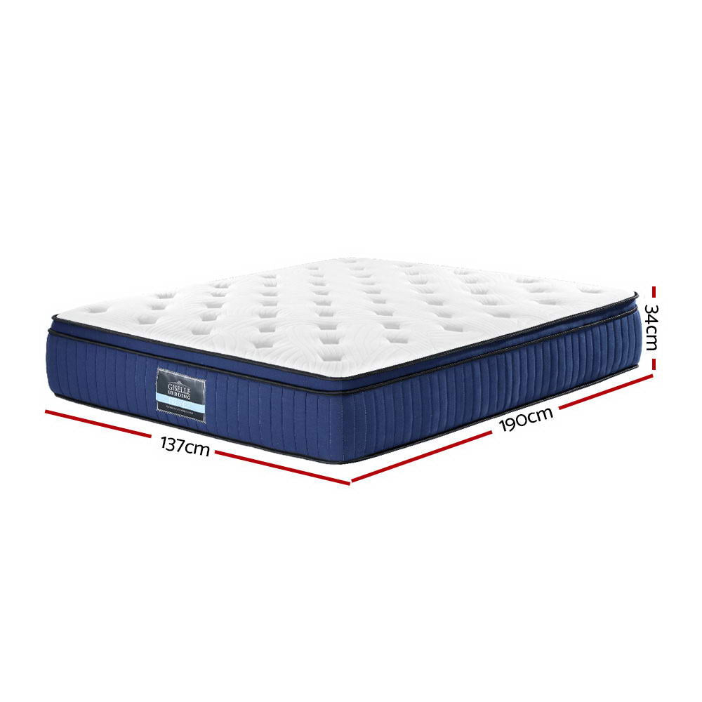 34cm Mattress Cool Gel Memory Foam 7 Zone Double