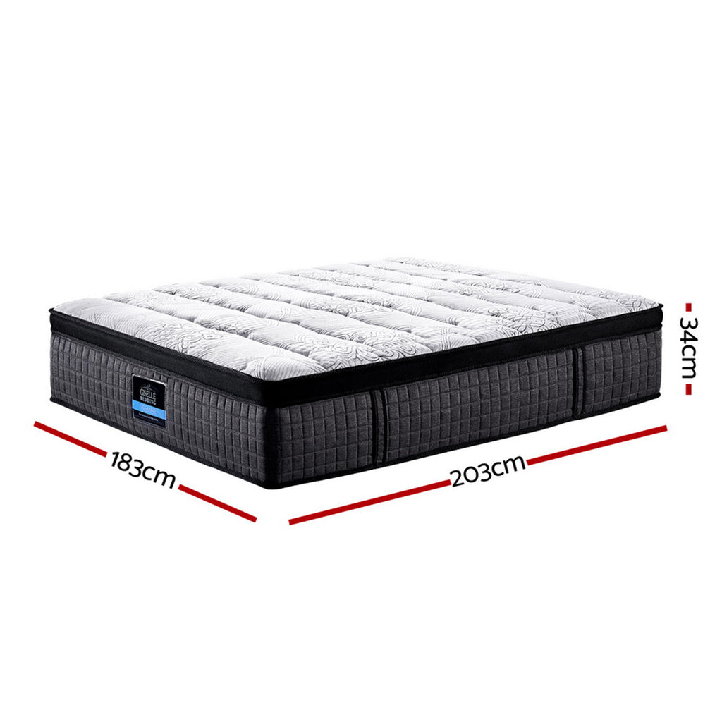 Giselle Bedding 34cm Mattress 9 Zone Latex Foam King