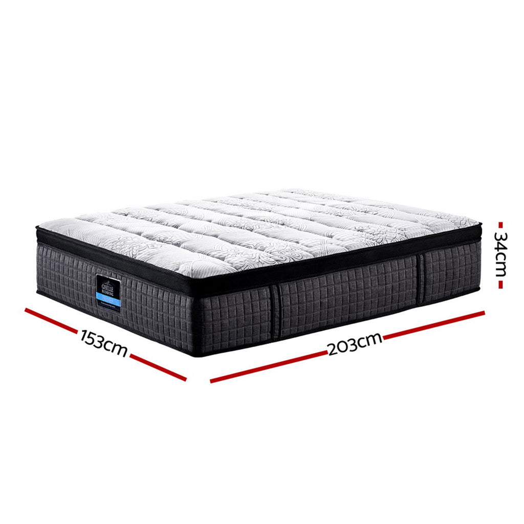 Giselle Bedding 34cm Mattress 9 Zone Latex Foam Queen