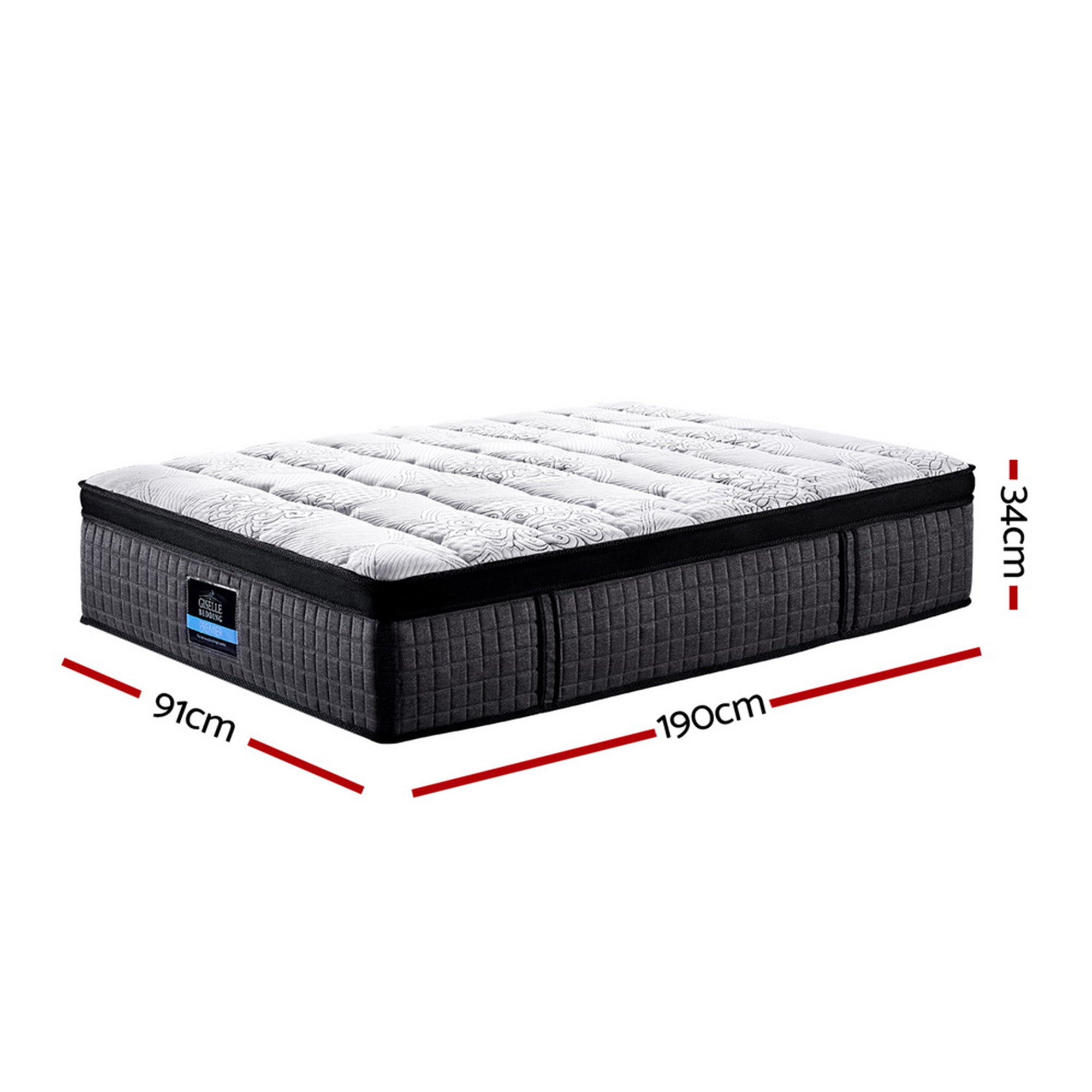 Giselle Bedding 34cm Mattress 9 Zone Latex Foam Single