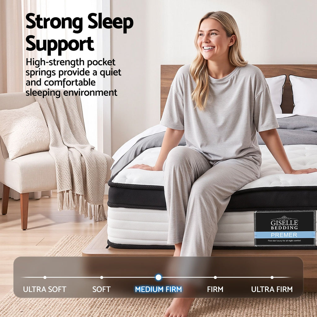 Giselle Bedding 31cm Mattress Euro Top King