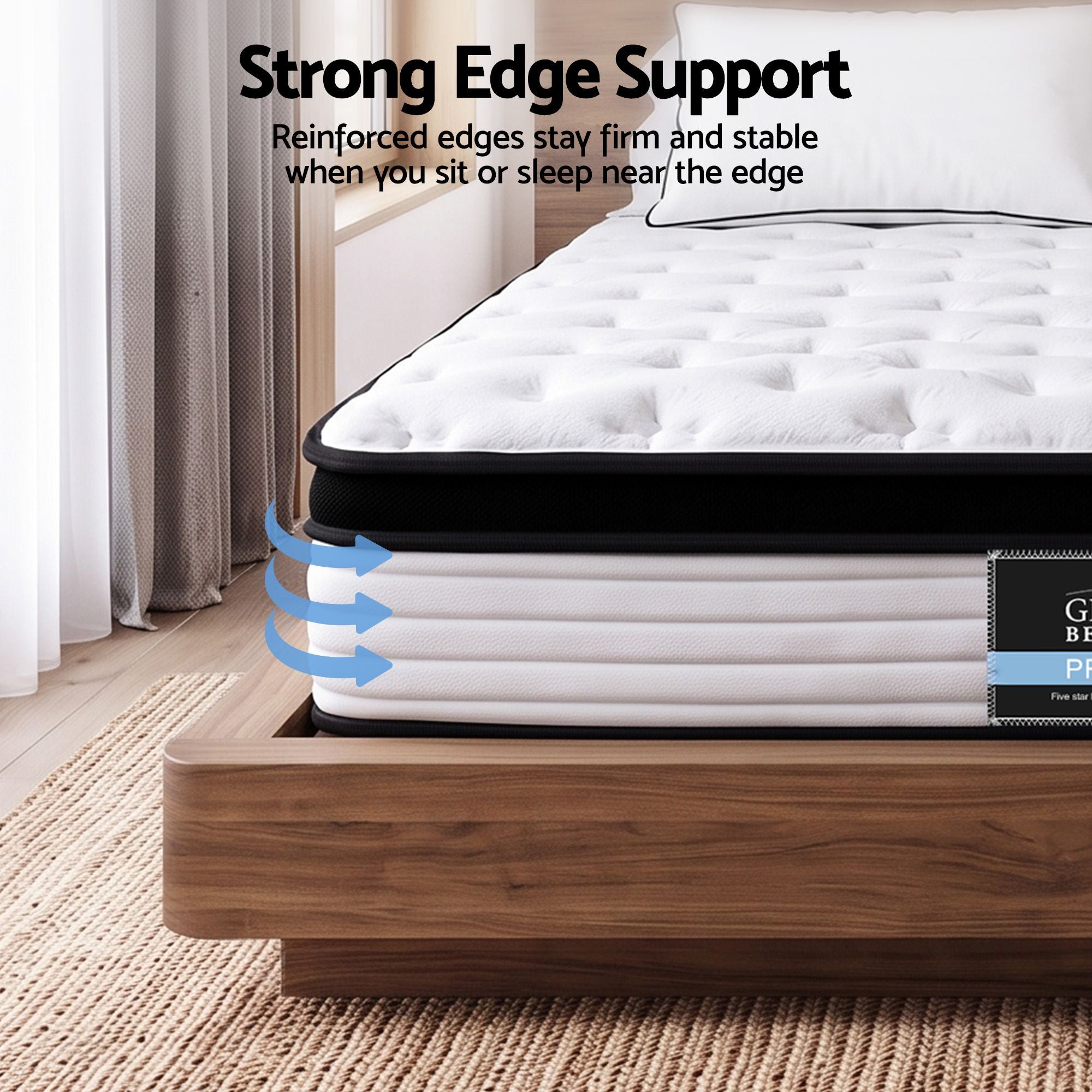 Giselle Bedding 31cm Mattress Euro Top King