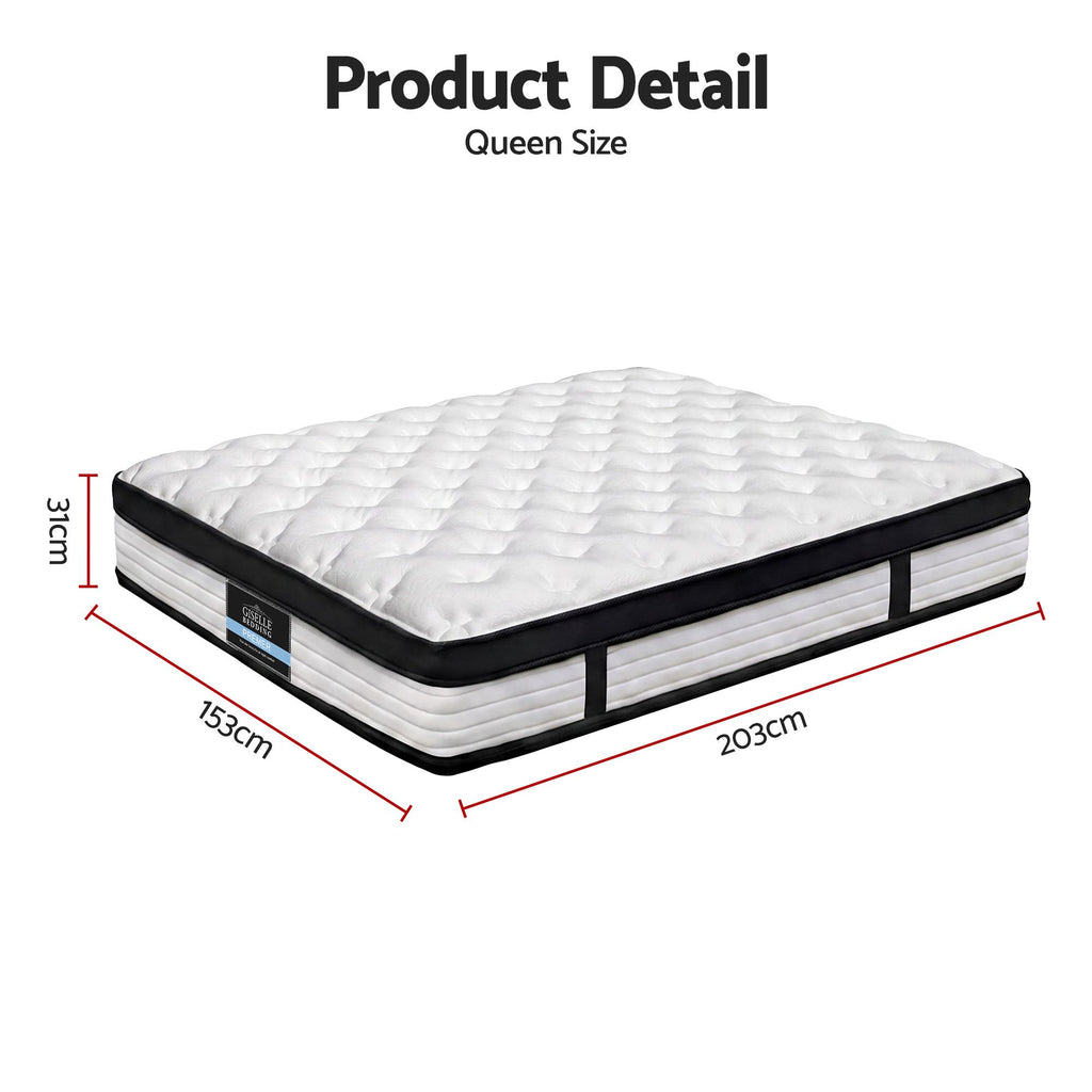 Giselle Bedding 31cm Mattress Euro Top Queen