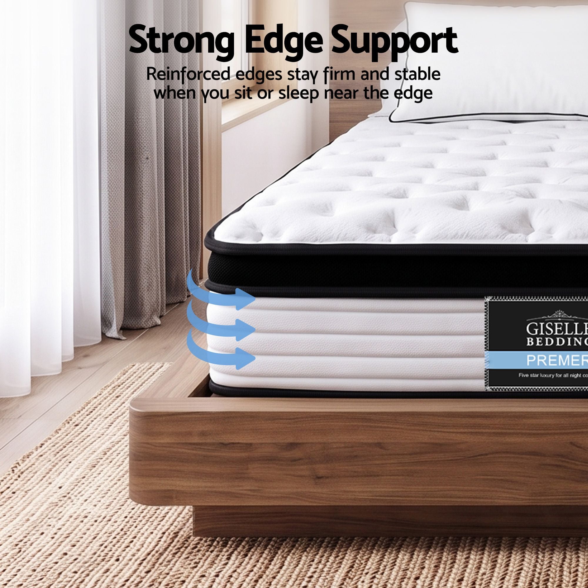 Giselle Bedding 31cm Mattress Euro Top Single