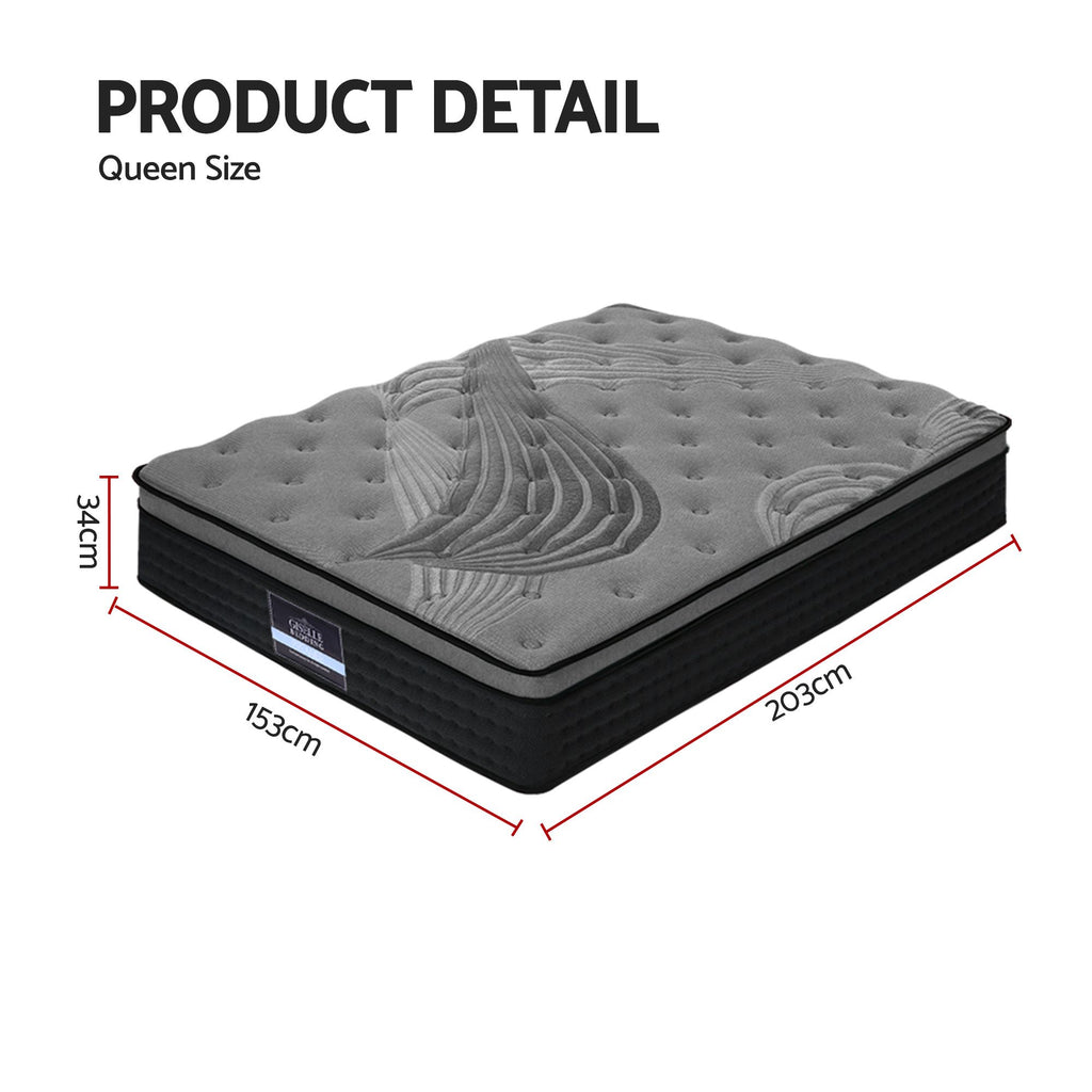 Giselle Bedding 34cm Mattress Bamboo Cover Queen