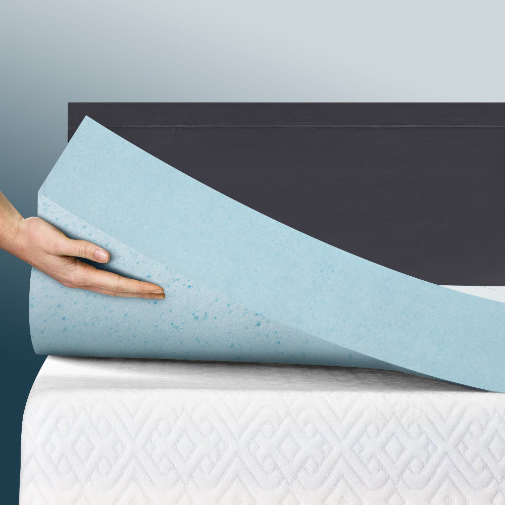 Memory Foam Mattress Topper Cool Gel 10cm Queen