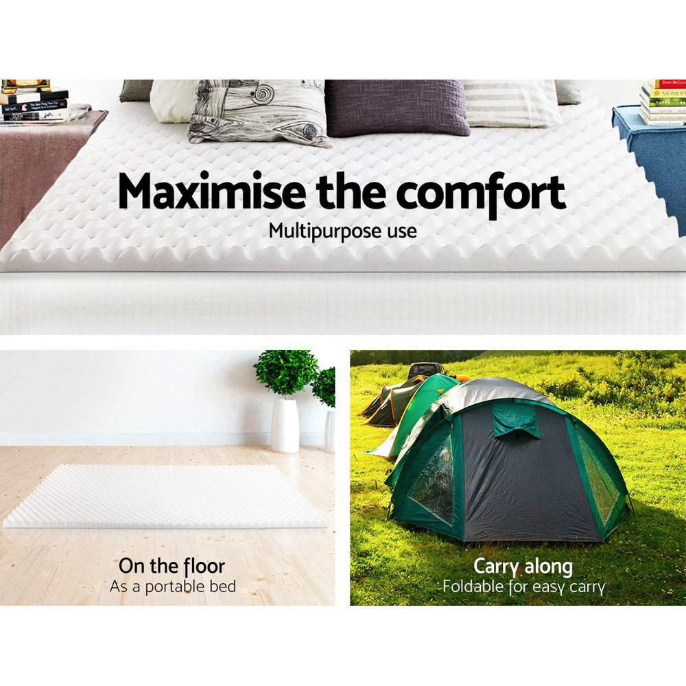 Memory Foam Mattress Topper Egg Crate 5cm Queen