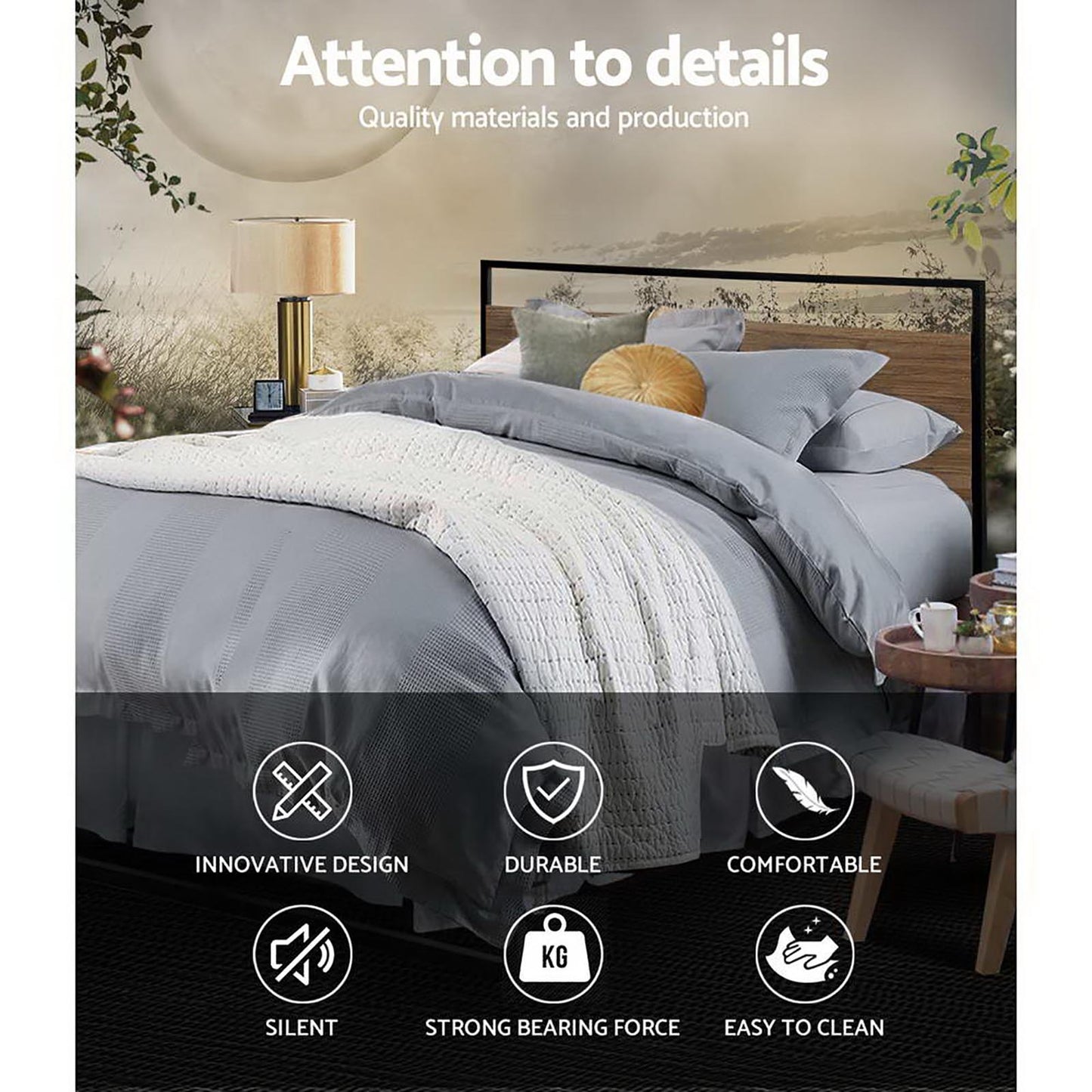 Bed Frame Double Size Metal Bed Frame DANE