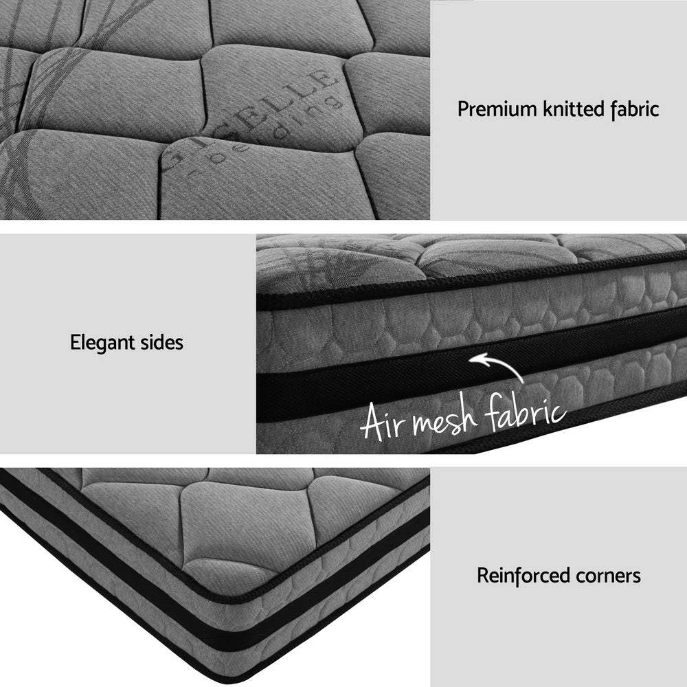 Metal Bed Frame King Single Size Beds Platform with Mattress