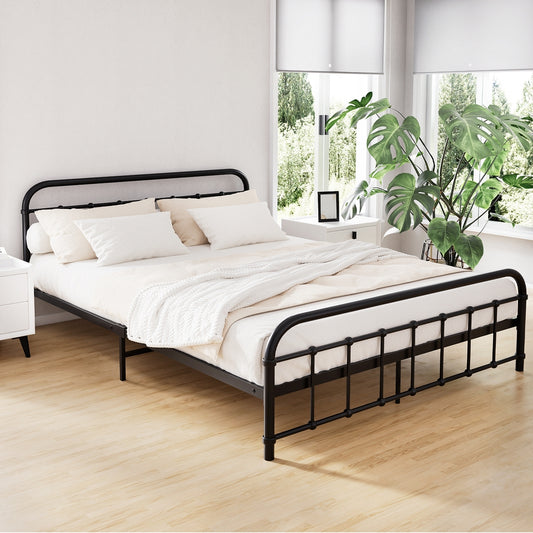 Artiss Bed Frame Metal Bed Frame LEO - Queen (Black)