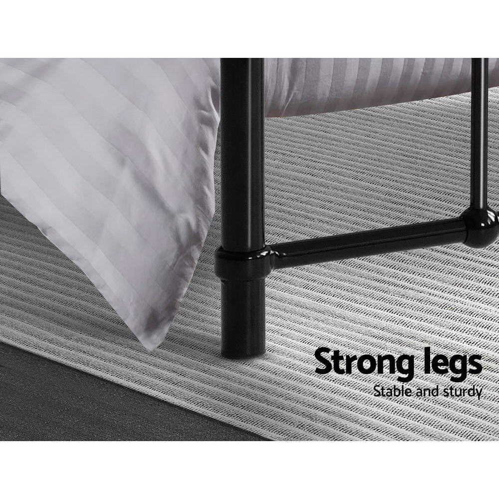 Bed Frame Metal Bed Frame LEO - Single (Black)