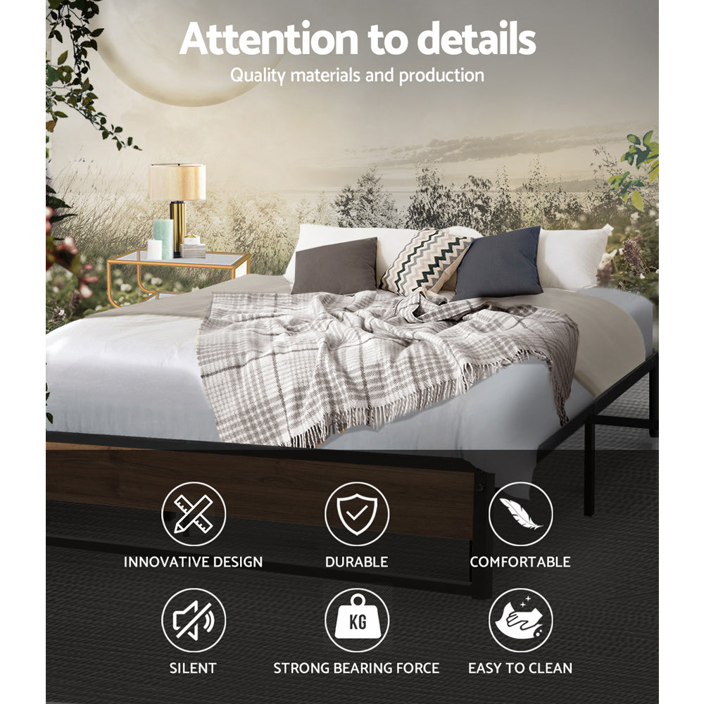 Bed Frame Metal Bed Frame Bed Base OSLO - Queen