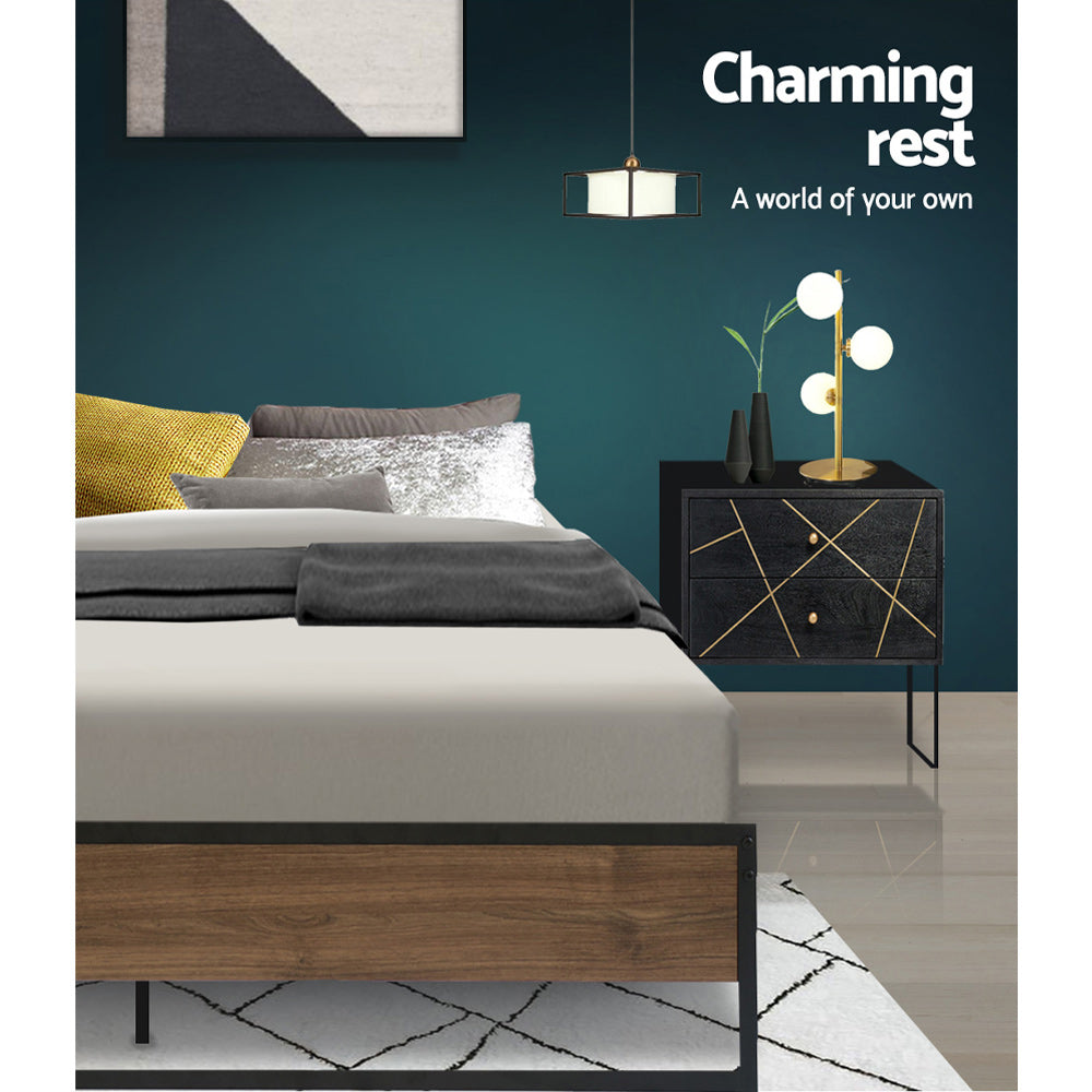 Bed Frame Metal Bed Frame Bed Base OSLO - Queen