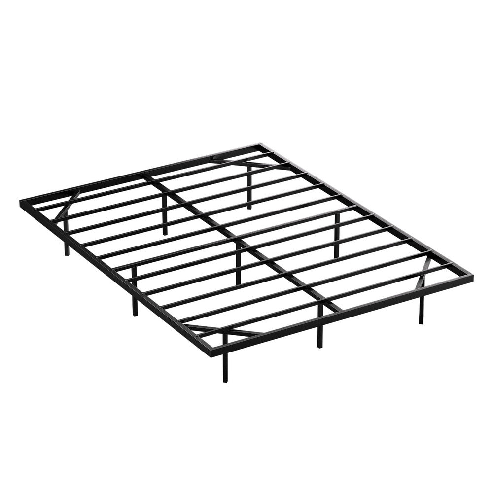 Artiss Double Bed Frame,Floating Metal Bed Frame with Smart LED Lights - Sturdy Metal Platform Bed Base, Silent Design, Tool-Free Assembly, 300KG Capacity for Home/Hotel/Master Bedroom閳