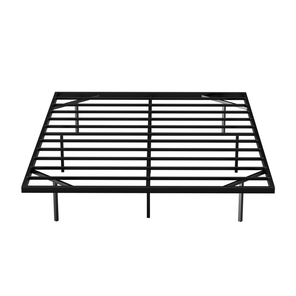 Double Bed Frame,Floating Metal Bed Frame with Smart LED Lights - Sturdy Metal Platform Bed Base, Silent Design, Tool-Free Assembly, 300KG Capacity for Home/Hotel/Master Bedroom閳