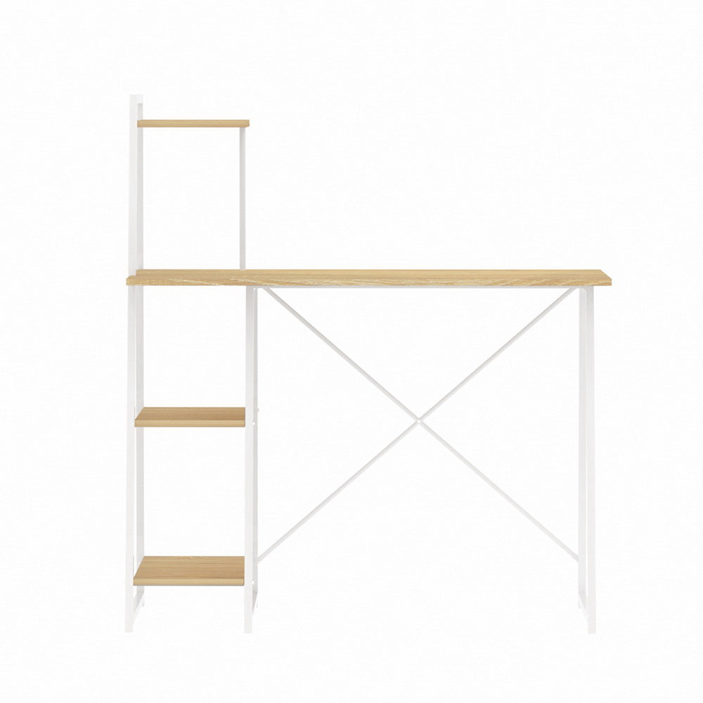 Computer Desk Bookshelf Storage Oak 100CM