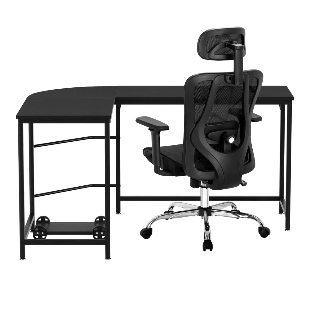 Computer Desk L-Shape Corner Desks Ergonomic Office Chair Mesh Chairs