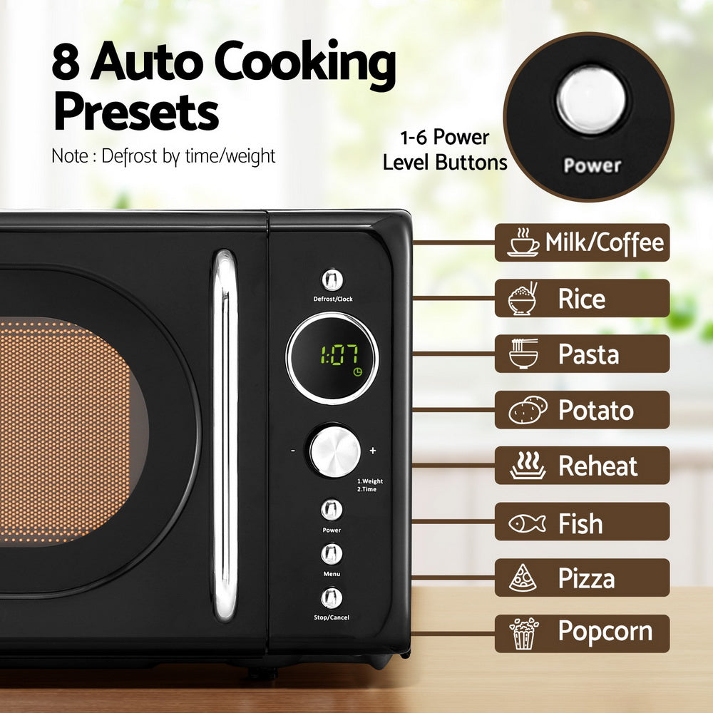 20L Microwave Oven 700W Black