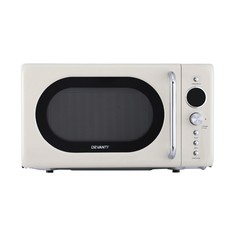 20L Microwave Oven 700W Cream