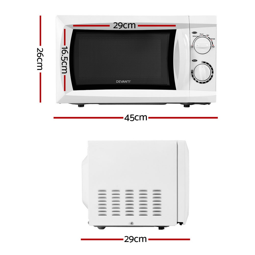 20L Microwave Oven 800W White