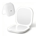 Embellir LED Compact Mirror Lighted Travel Makeup Mirror Pocket-Sized 1x 10x Magnification Square White