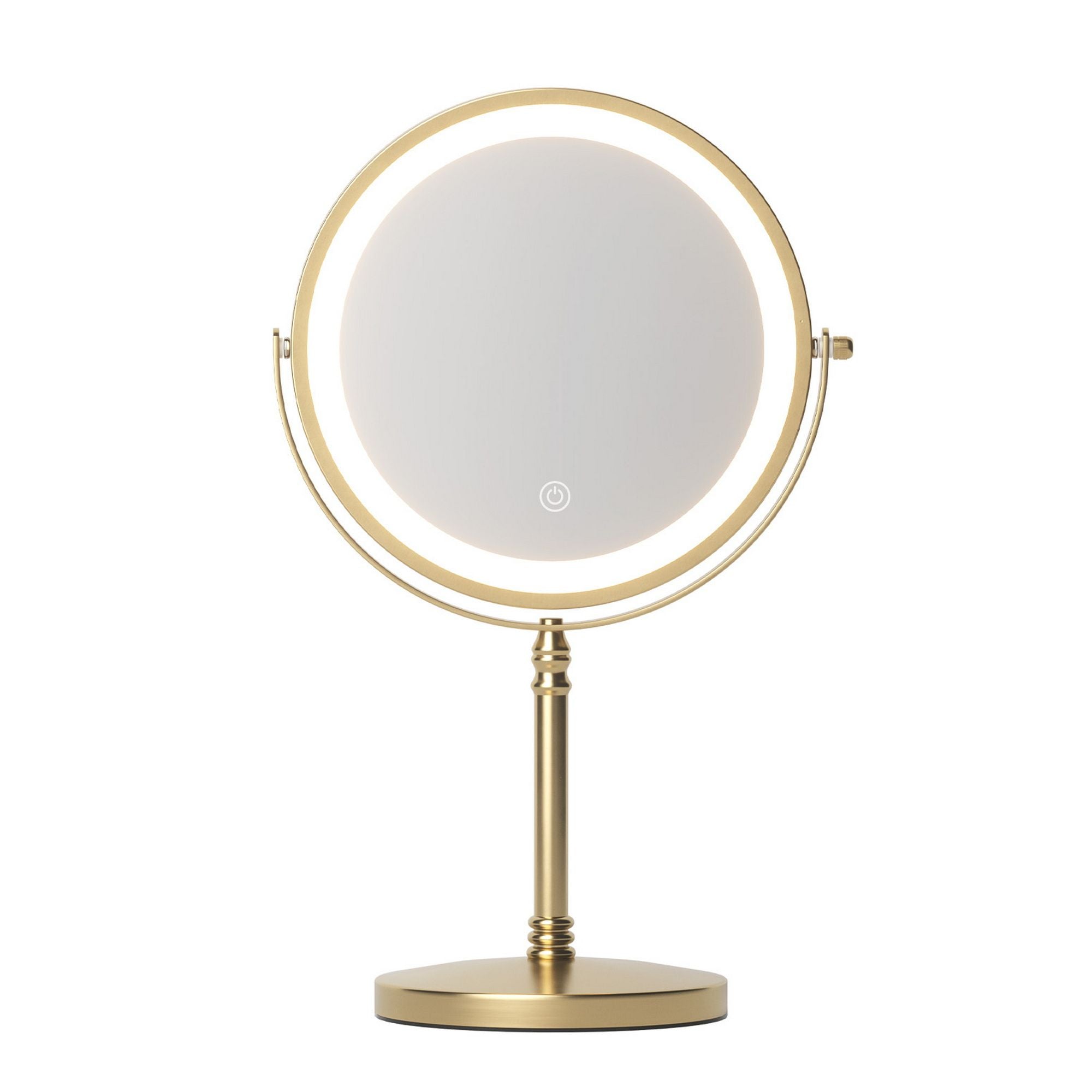 Embellir Lighted Makeup Mirror Rotation 10X Magnifying Double Sided Tabletop Gold