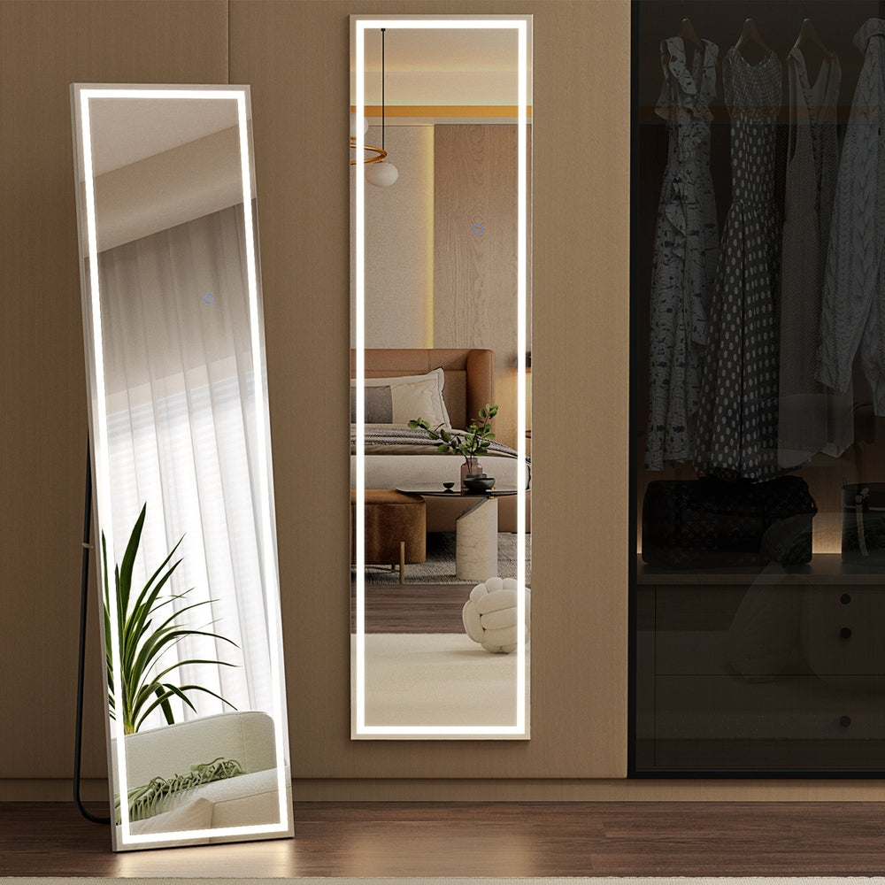 Full-Length Floor Wall Mirrors LED Light