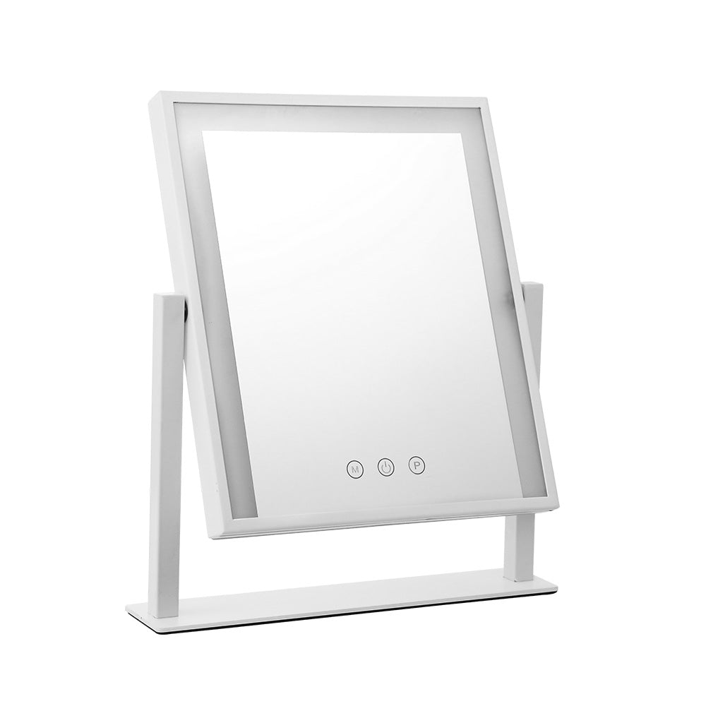 Makeup Mirror 30x40cm Hollywood Vanity with LED Light Rotation White