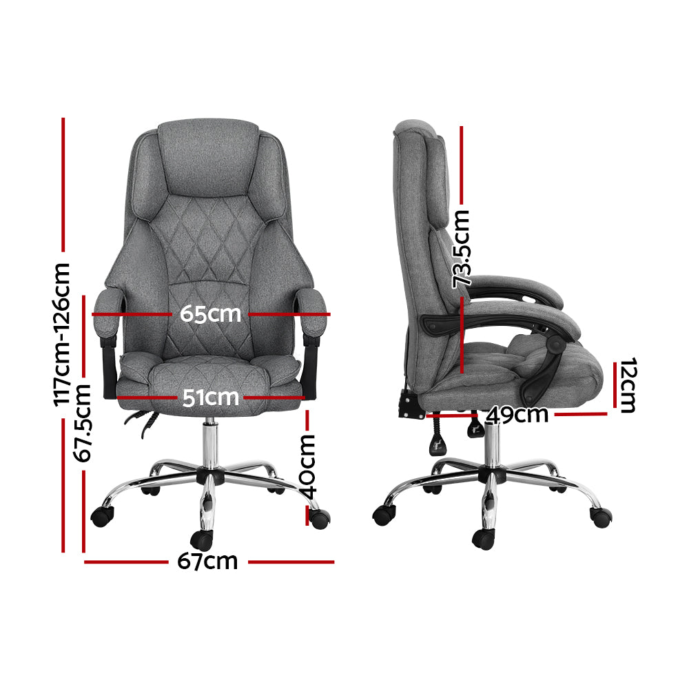 Executive Office Chair Recliner Grey