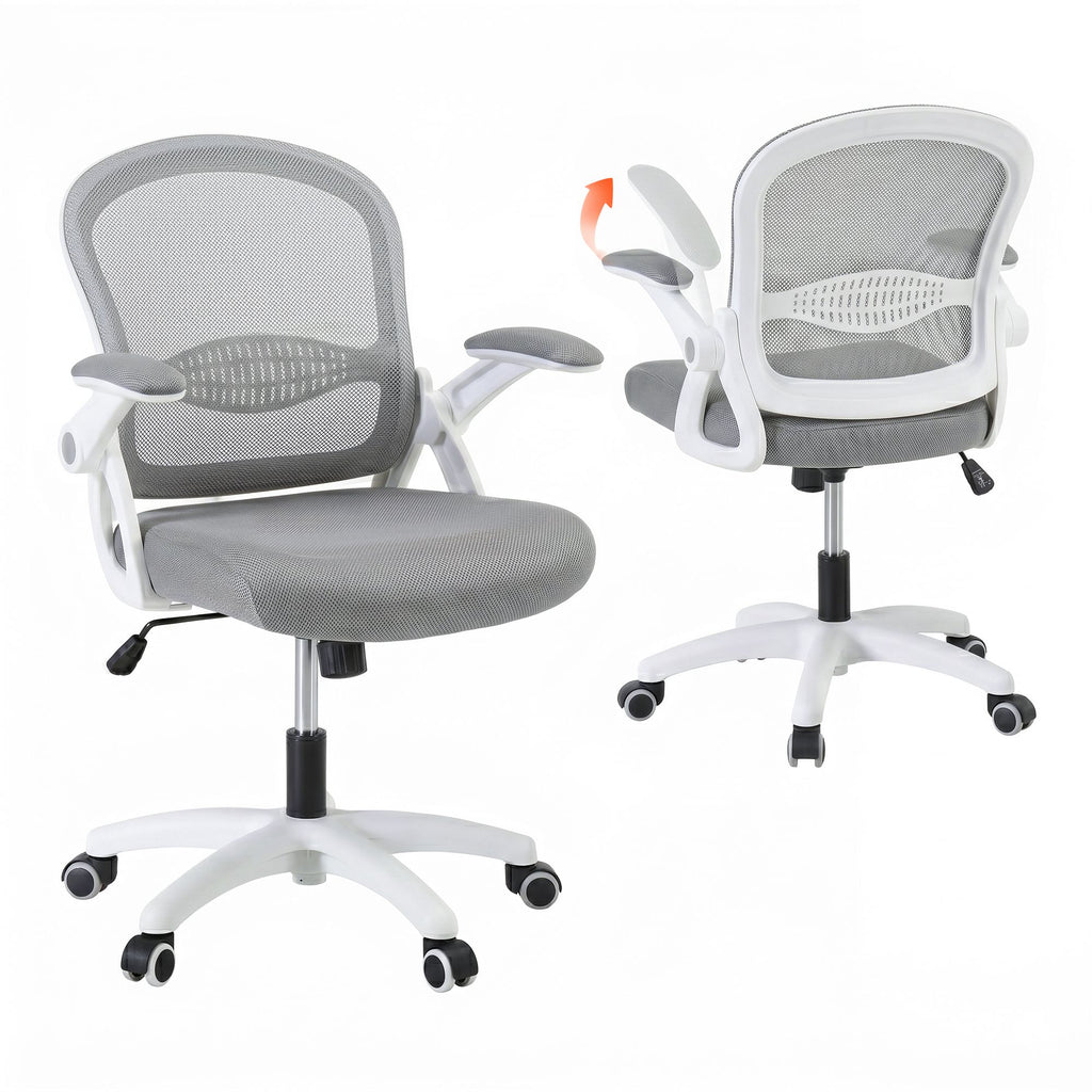 Artiss Mesh Office Chair Mid Back Grey