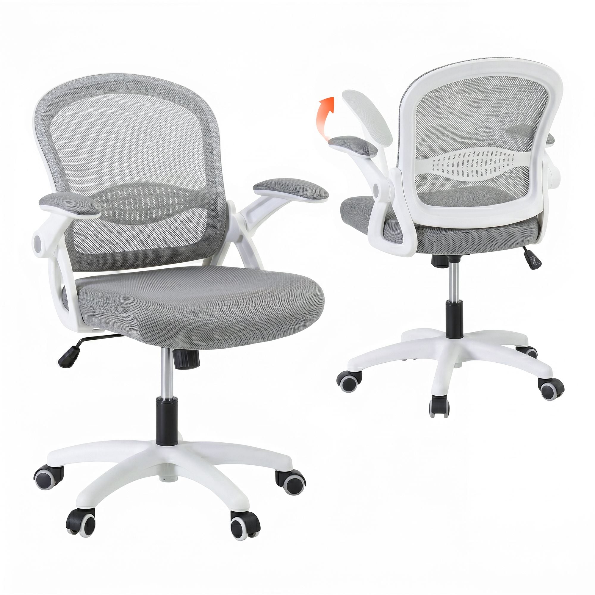 Artiss Mesh Office Chair Mid Back Grey